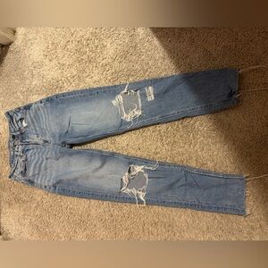 Distressed Blue Jeans